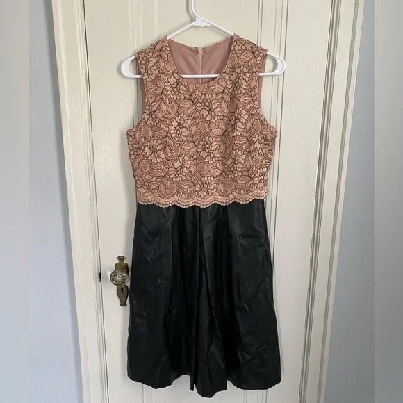 Calvin Klein dress with faux leather skirt
